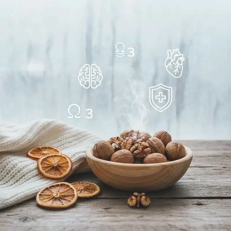 خواص مغز گردو در سرما