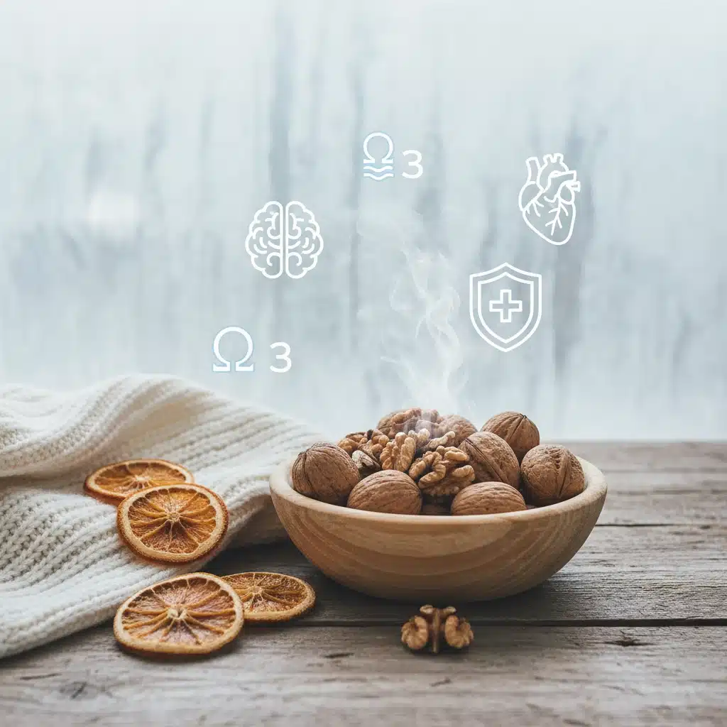 خواص مغز گردو در سرما